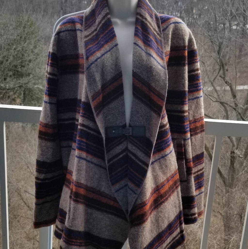 Southwestern Native Blanket Wool Blend Blazer